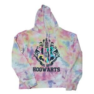 Harry Potter Hogwarts Tie-Dye Hoodie Girl Medium / Chandail Capuche Fille M Ado